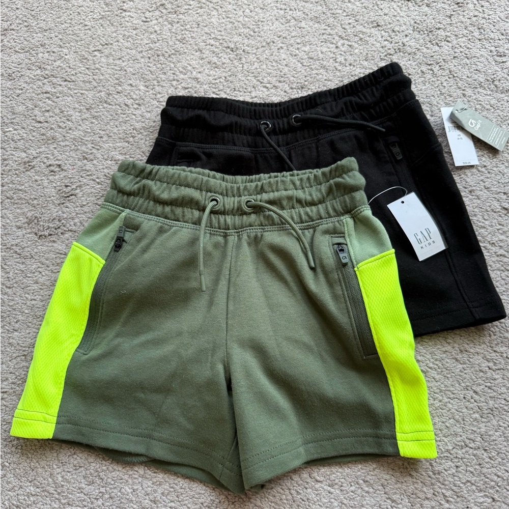 GAP Kids Olive and Black Shorts Duo